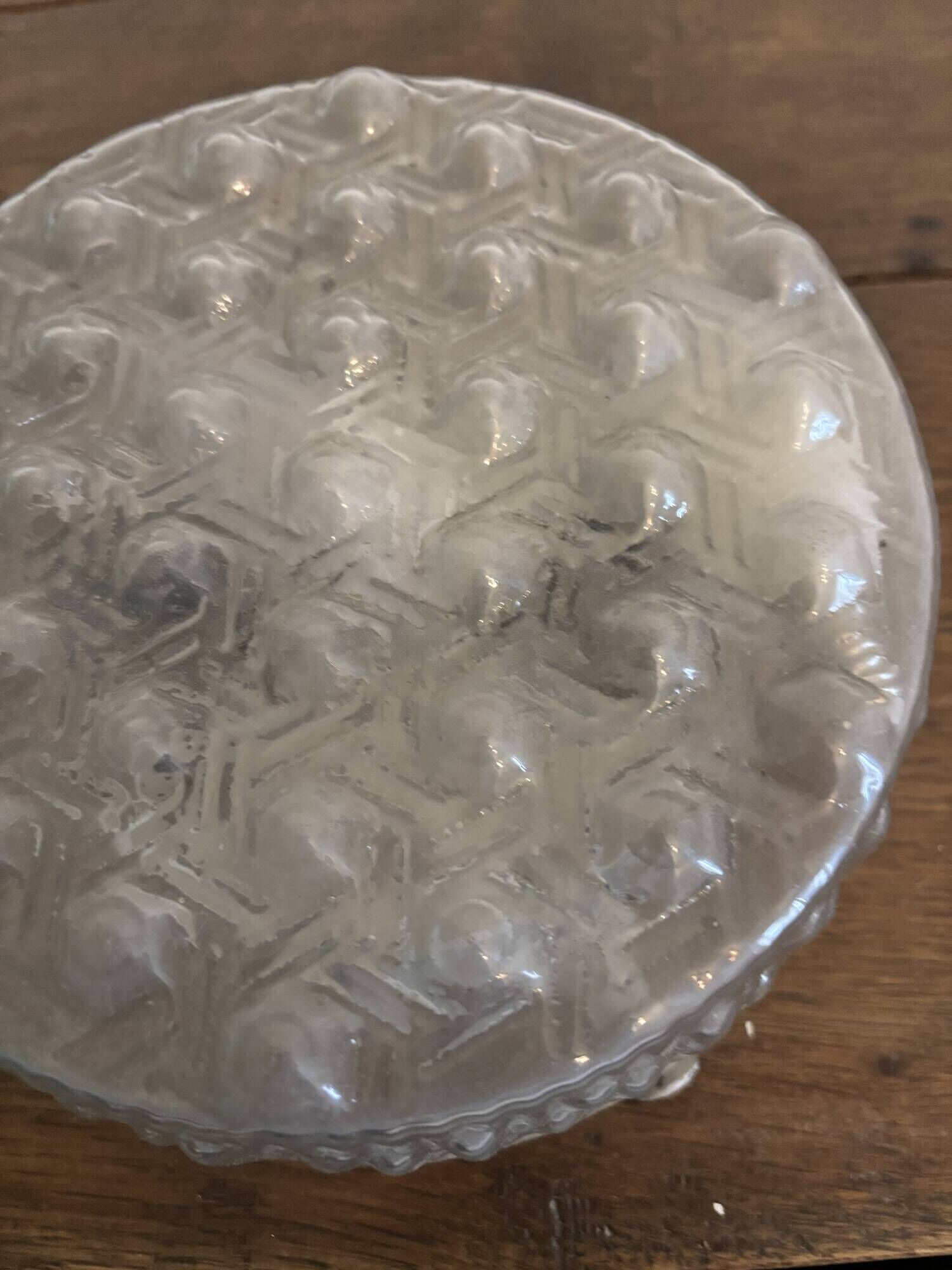 Vintage Italian glass relief ceiling light "Bubble" – 1970s style