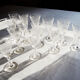 Former service of 30 engraved crystal foot glasses