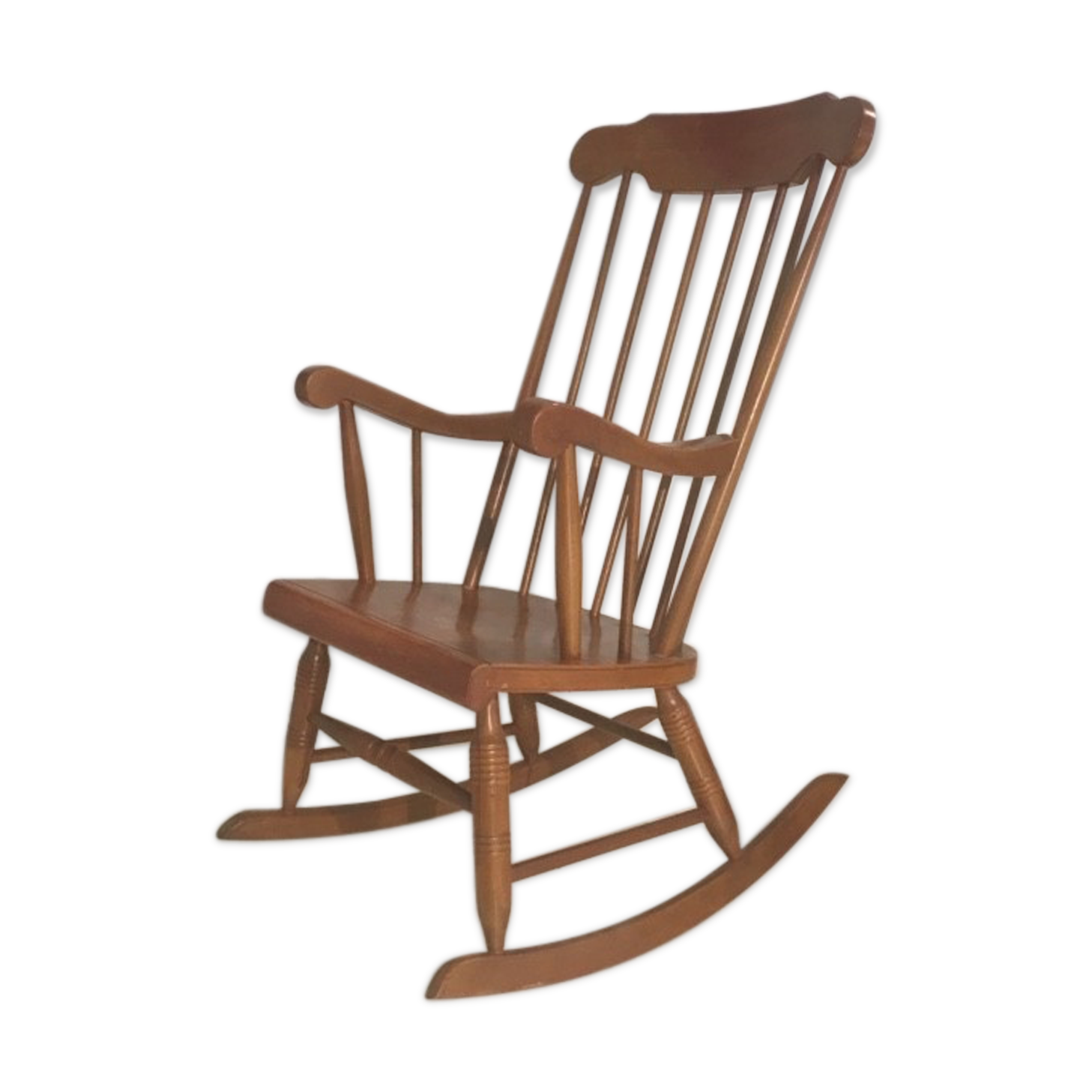 Rocking chair in blond wood