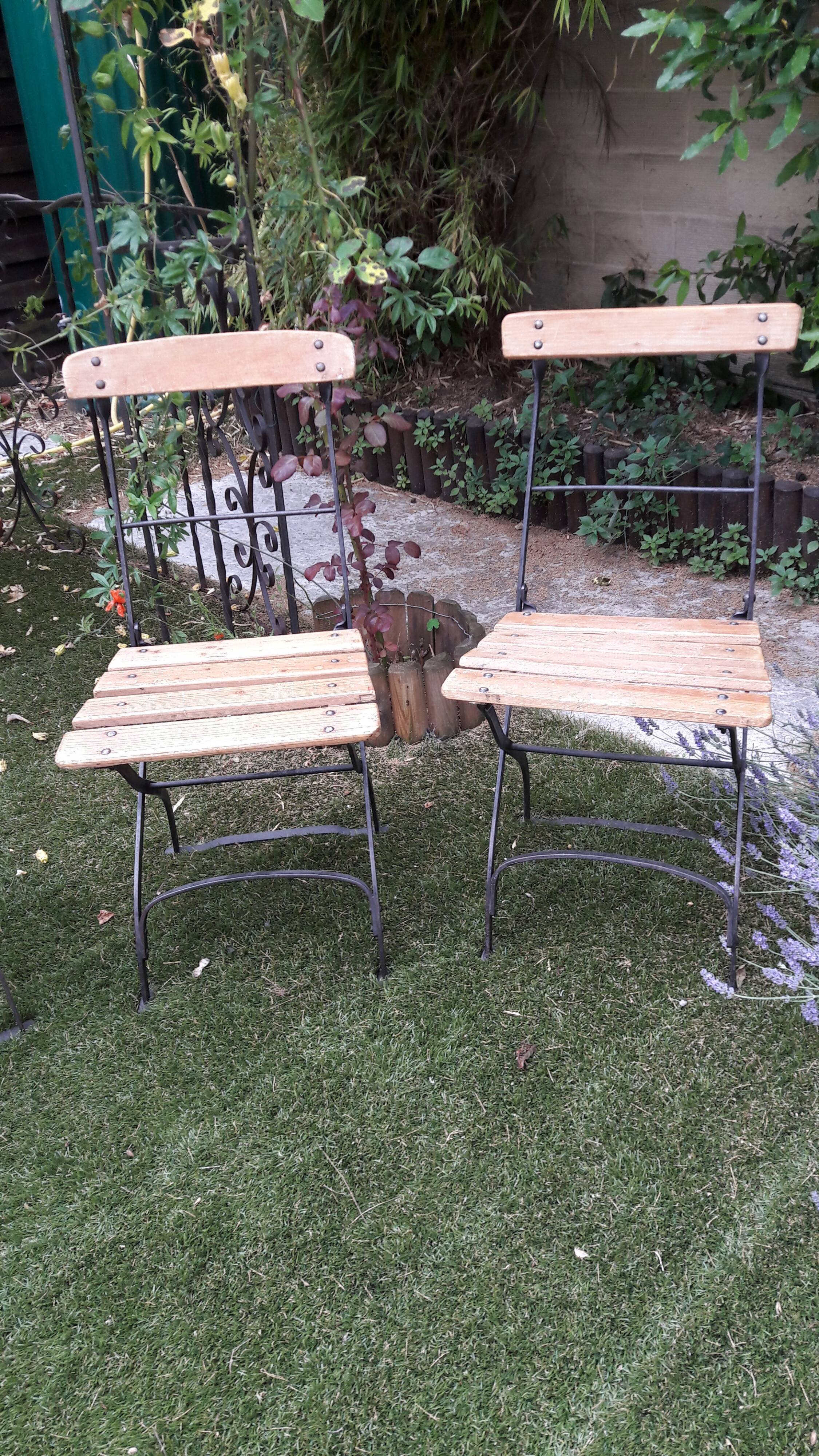 Lot de 6 chaises pliantes de terrasse de brasserie