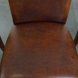 Set of 4 Sheepskin Leather Dining Chairs