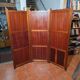 Three-panel screen in mahogany