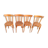 Series of four baumann bistro chairs