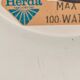 Herda BV enamelled metal suspension, vintage 70