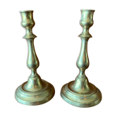 Lot de 2 bougeoirs en laiton