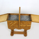 Vintage Oak Sewing Box, 1970s