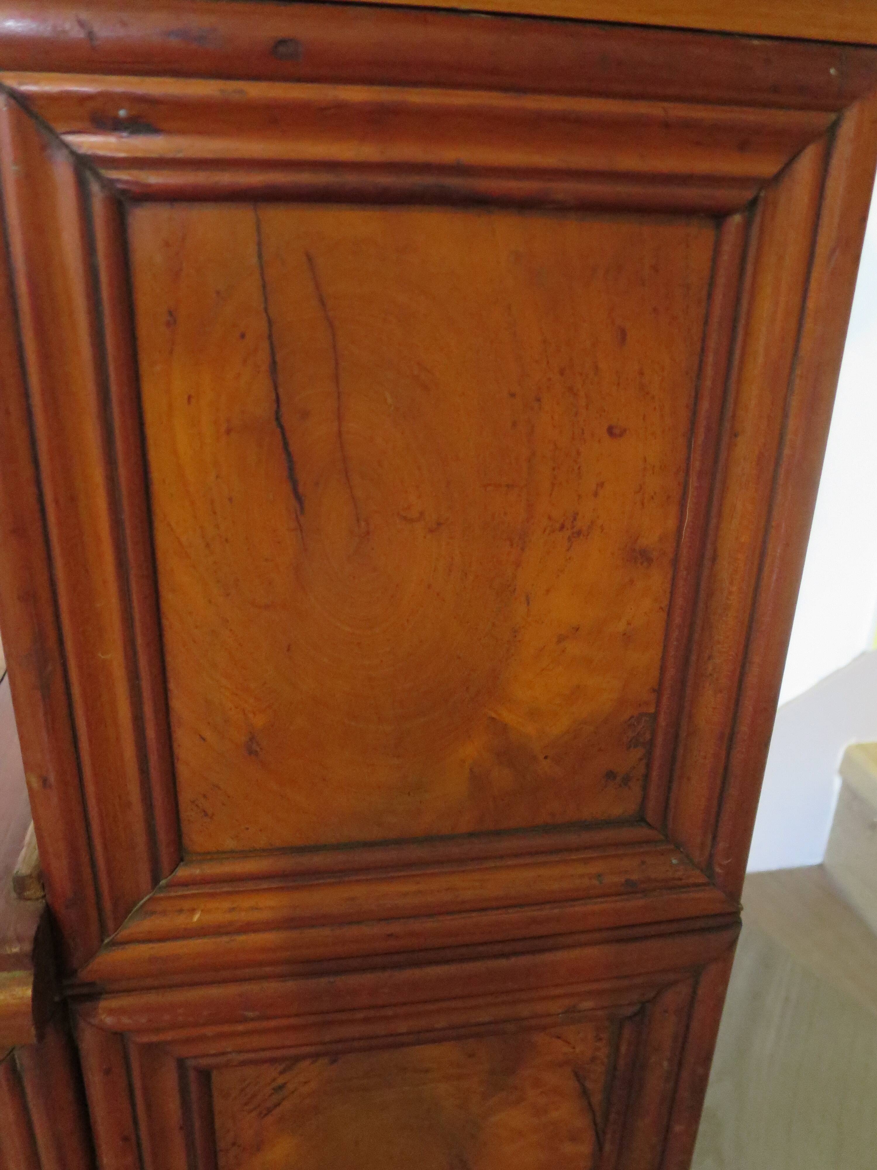 Antique trunk bench - Louis Philippe style - trunk seat - solid wood