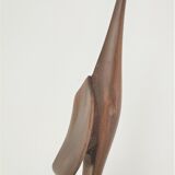 Pair of birds sculptural solid wood design 60s-70s