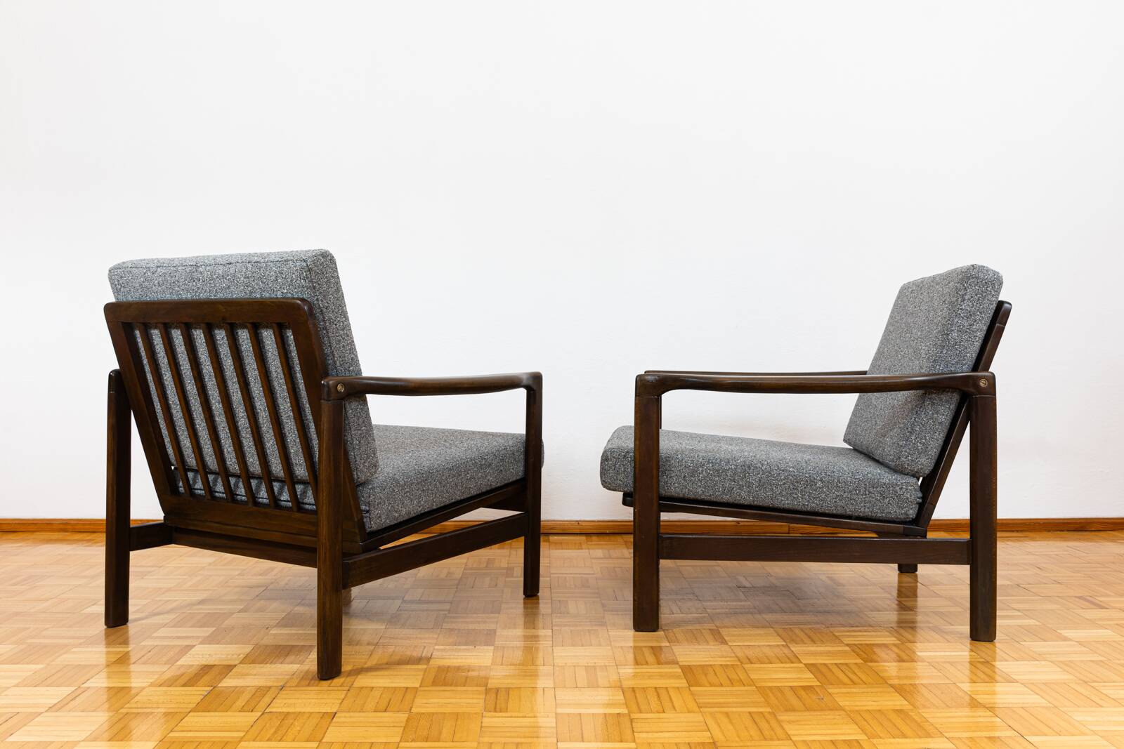 Pair of mid century armchairs "b7522 " by zenon bączyk, poland, 1960's