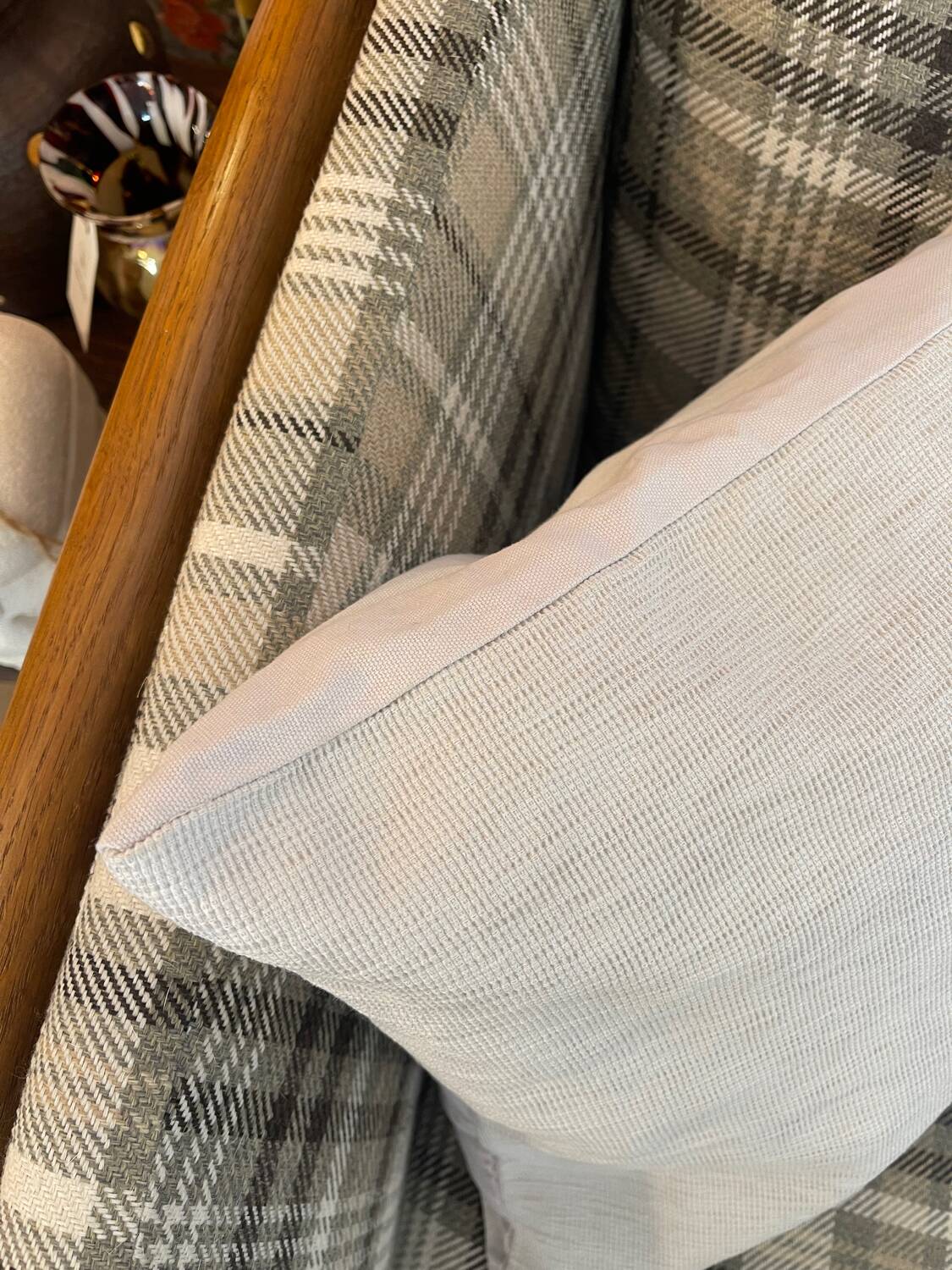 Raw cotton cushion cover 40x40 cm