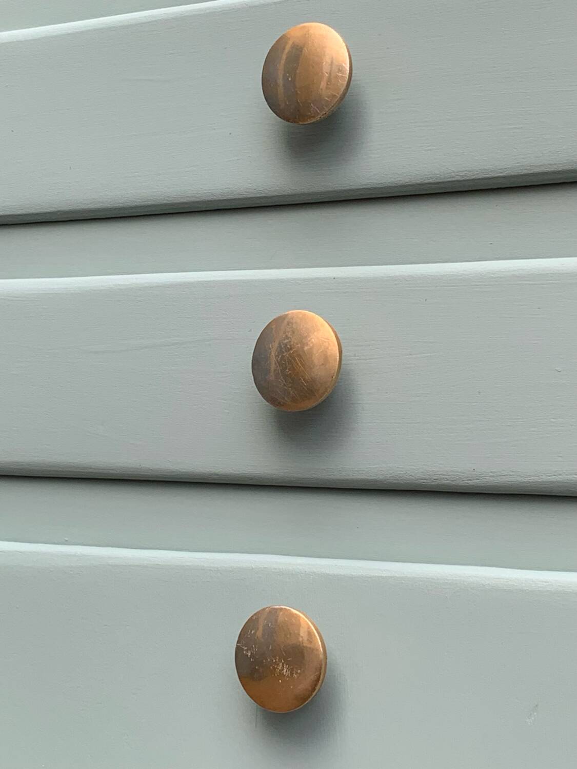 Vintage gray green bathroom chest of drawers