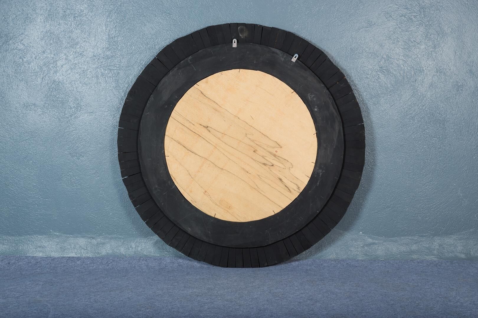 Golden wood mirror 140x140cm
