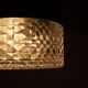 Lampe de plafond vintage en verre géométrique