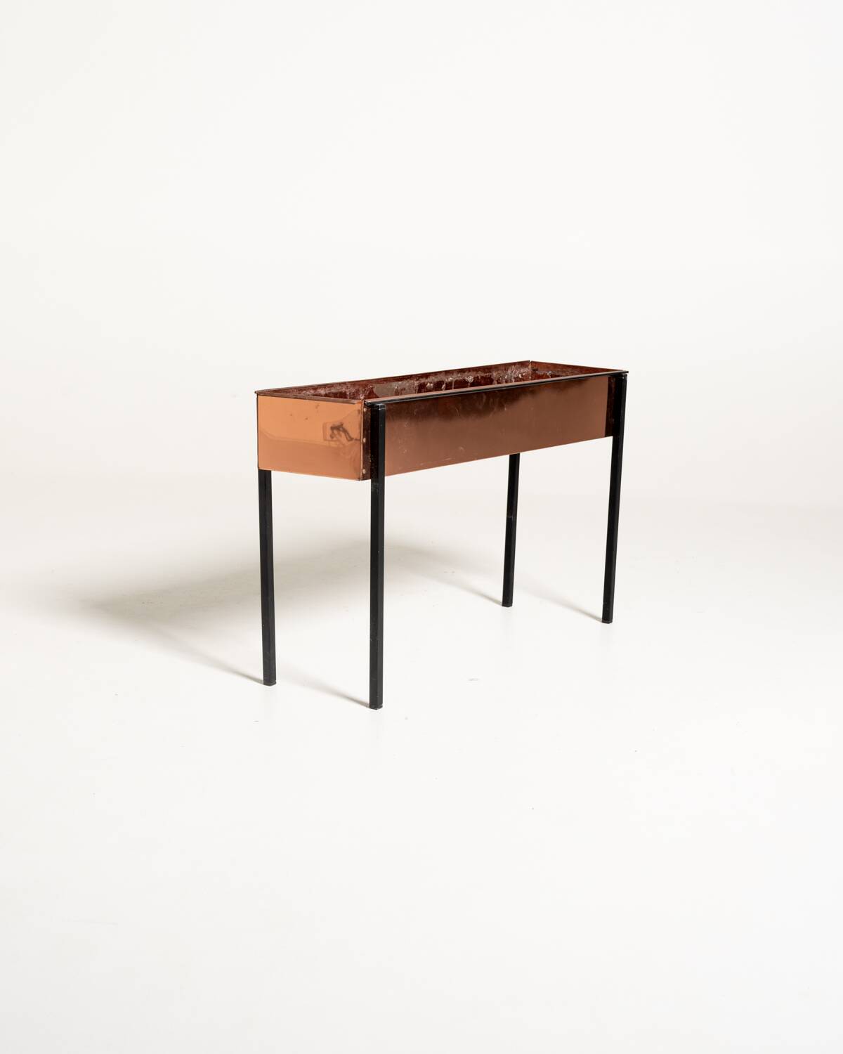 Scandinavian copper and metal planter, 1960s
