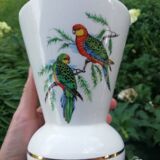 Vase parrots Gien