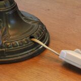 Vintage 1920s Danish table lamp in the style of Just Andersen Diskometal design