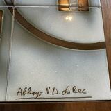 Ceramic coffee table with geometric decor abbey of notre dame du bec