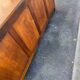 Light solid wood enfilade with Louis XV marquetry from the 20th century, 227cm.