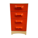 Prisunic orange chest of drawers 1970