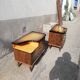 Paire de chevets vintage pieds compas