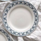 3 assiettes plates en terre de fer « Jenny » Saint Amand