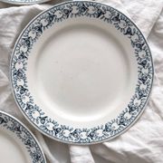 3 flat ironstone plates “Jenny” Saint Amand
