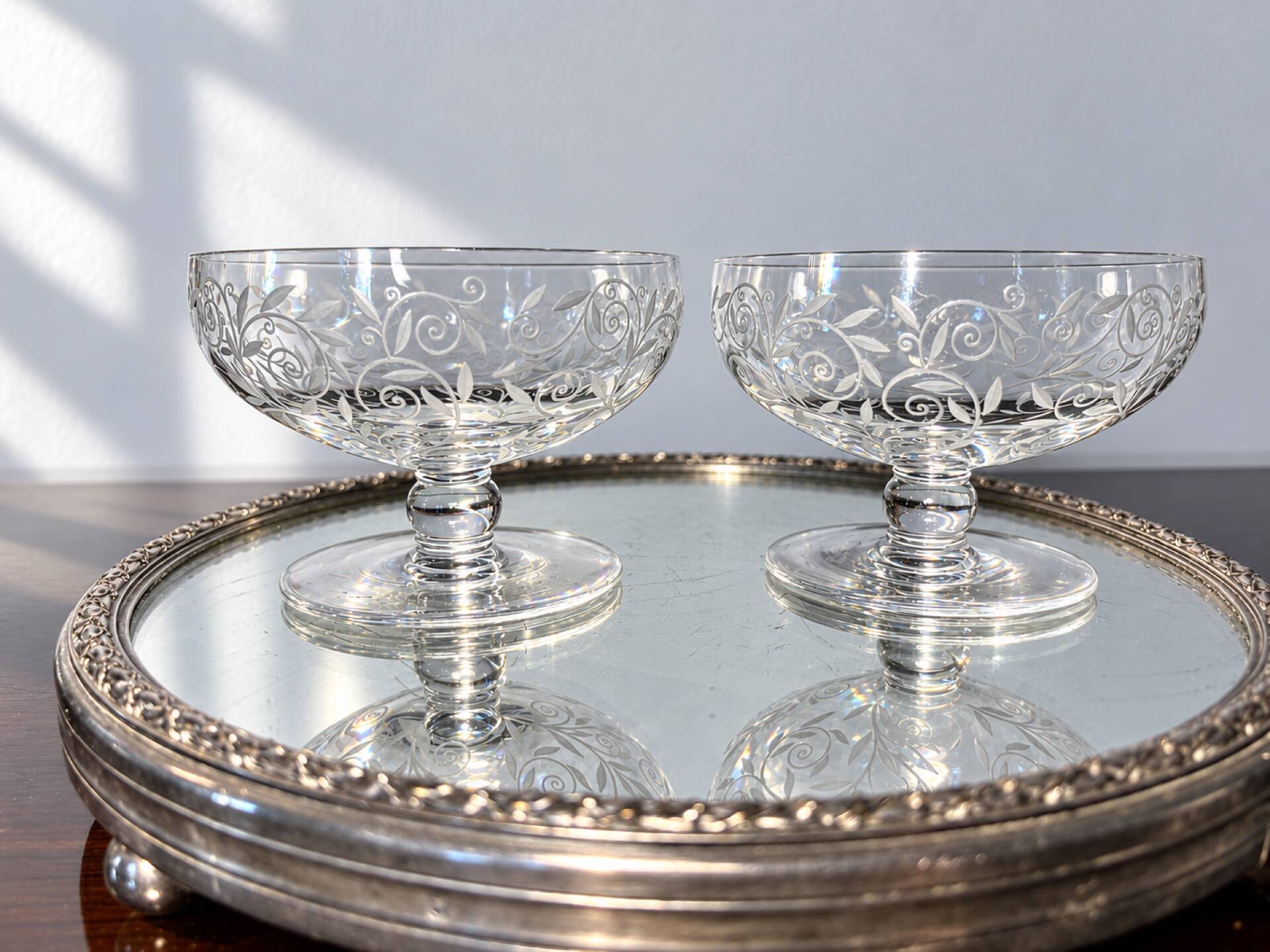2 coupes à champagne Golfe Juan Baccarat