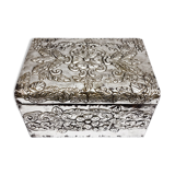 Decorated hammered metal box