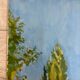 Vintage landscape watercolor