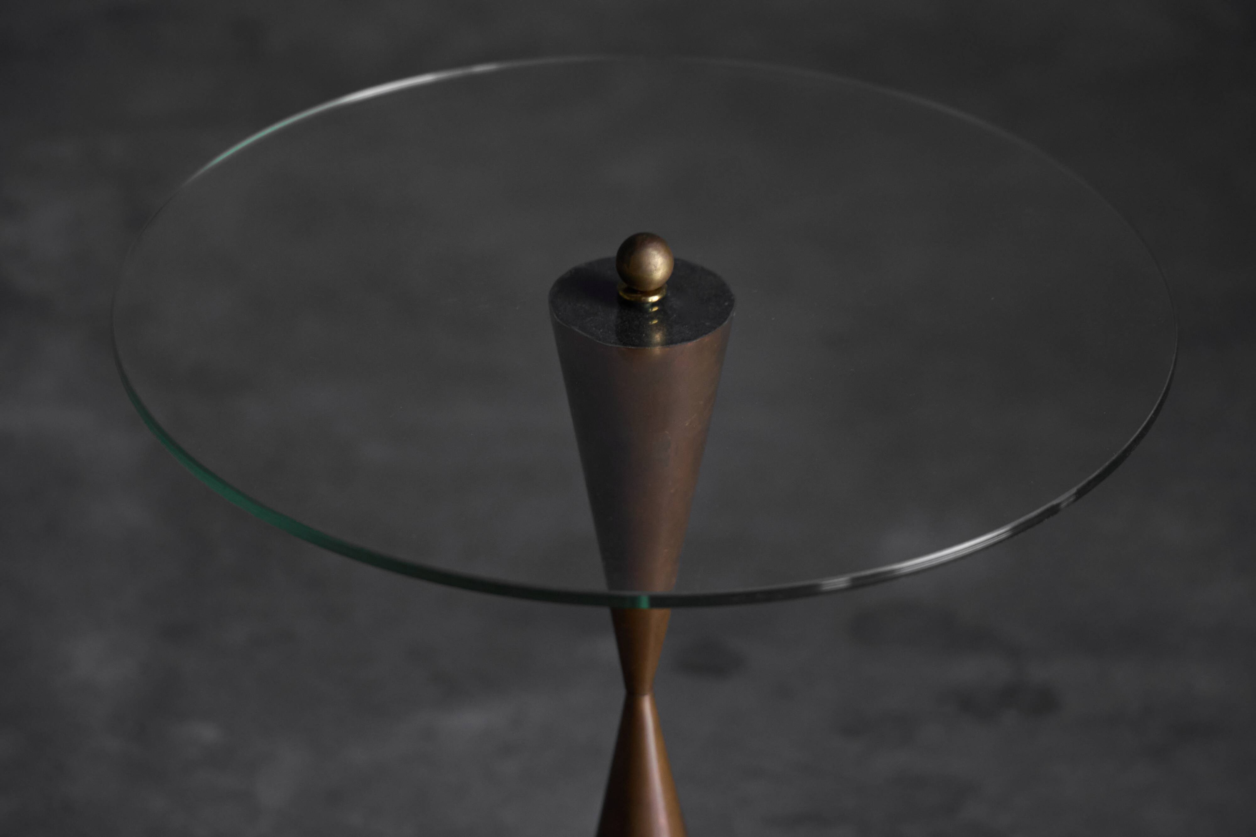 Conical Copper Side Table, France, 1970s