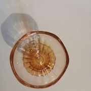 Set of 6 vintage pink glass ice cream bowls.
