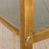 Mid-century italian brass bar cart with portable tray, 1960s