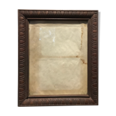 Wooden frame and glass