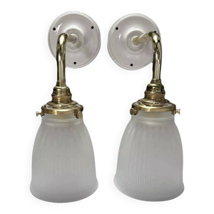 Paire d’appliques murales - verre