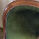 Voltaire with green velvet seat