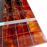 Large Chrome Ceramic Side Table