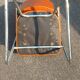 Vintage leatherette and chrome armchair