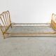 Pair of vintage rattan beds