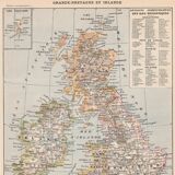 Old map Great Britain Ireland and Scotland 1897