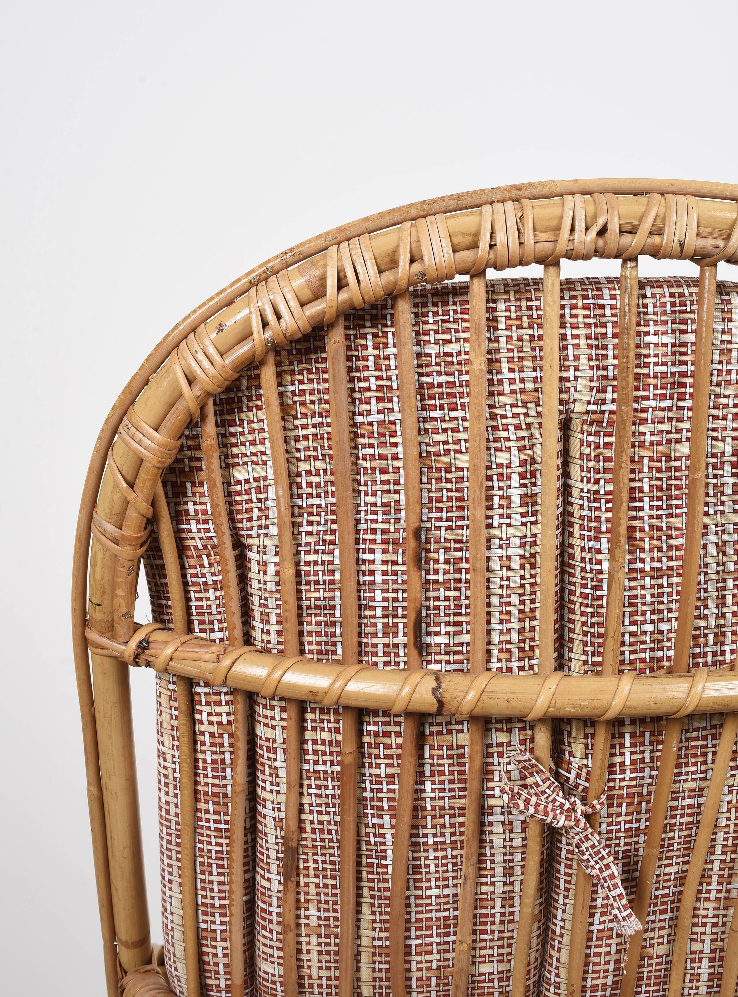 Antique, vintage rattan armchair