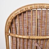 Fauteuil en rotin ancien, vintage