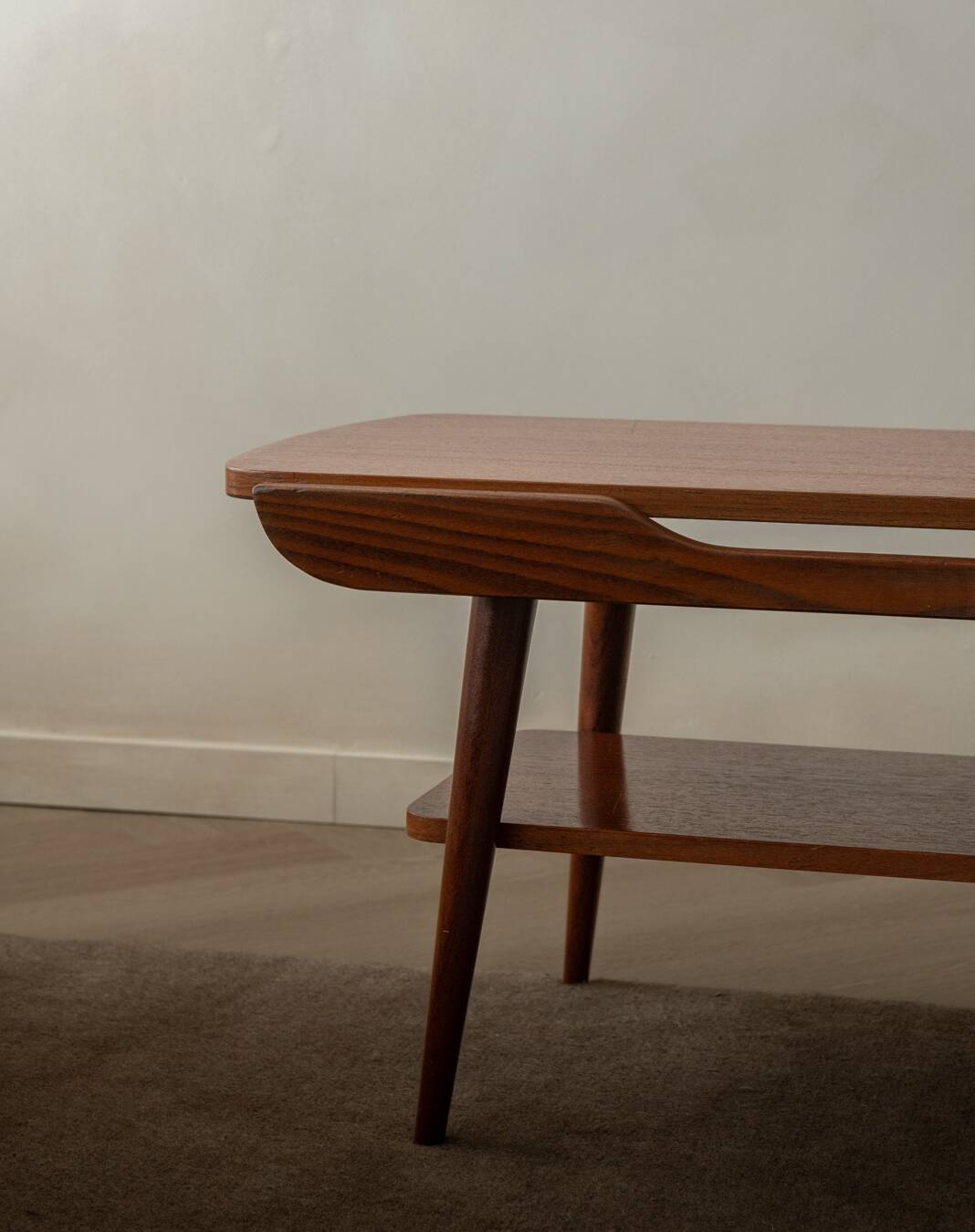 Vintage Teak Coffee Table Louis van Teeffelen Attributed Reversible Top