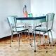 Table en formica des années 50 et ses 4 chaises assorties