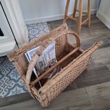 Rattan magazine holder