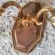 Pair of metal and bronze wall wall light 2 fake candles