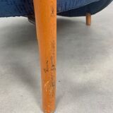 Fauteuil Cinna design 1980, bleu pop