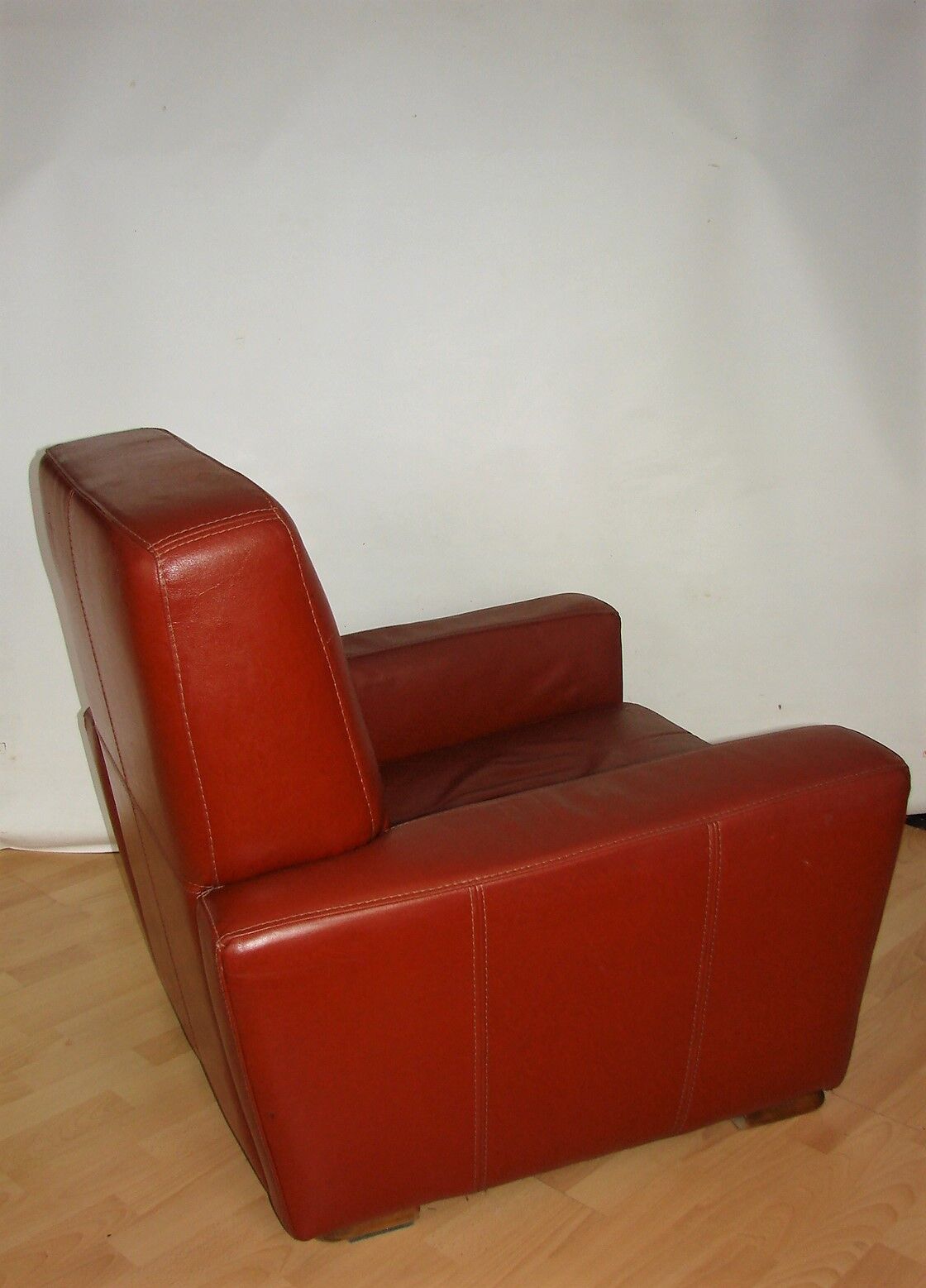 Art deco leather armchair, 1960s