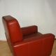 Art deco leather armchair, 1960s