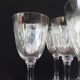 7 Bacccarat crystal port glasses, Molière model, circa 1920.