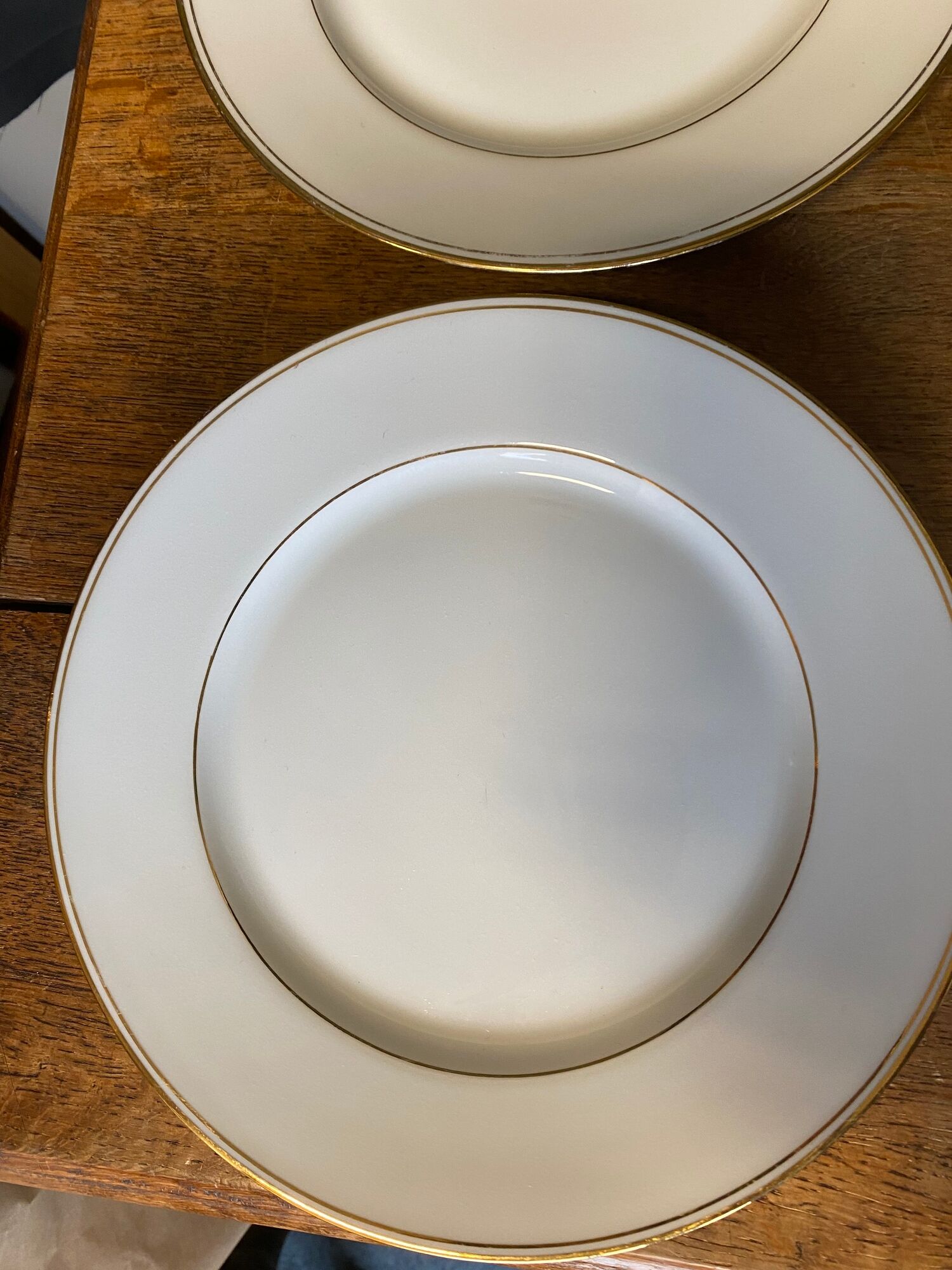 6 assiettes plates porcelaine de Limoges Salmon & Co